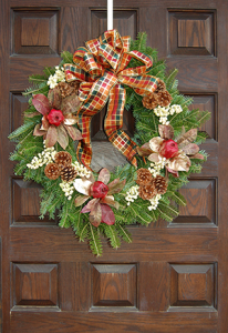 natural holiday wreath