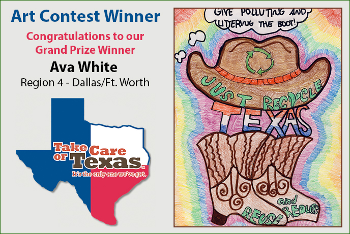 Taking care of Texas Art Contest Winner