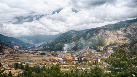 Thimphu capital city in Kingdom of Bhutan