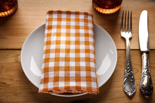 Cloth Napkins at the Diner Table