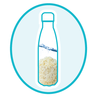 Rice in Water Bottle